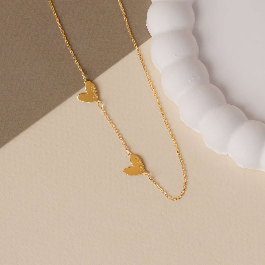 Engraved Family Heart Necklace