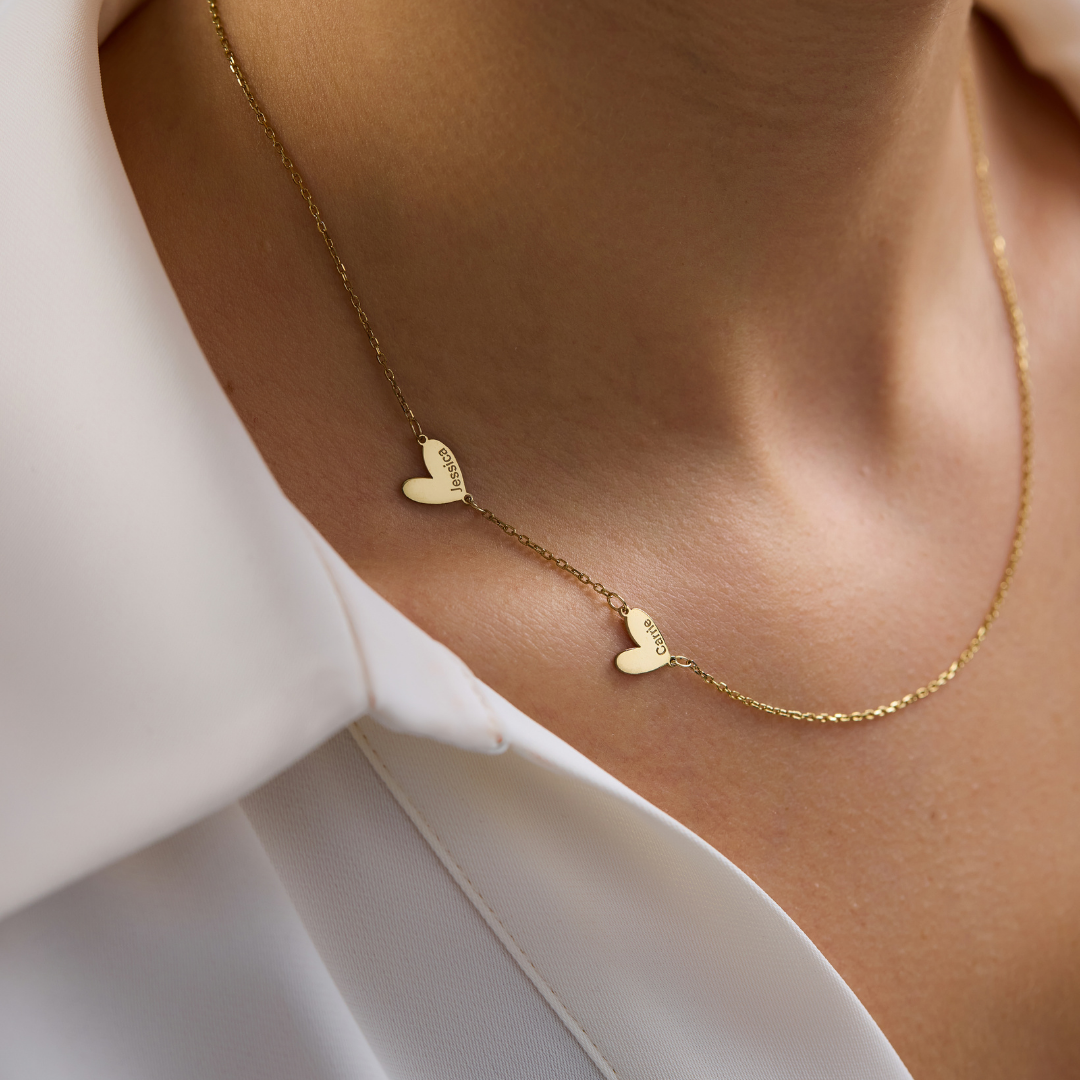 Engraved Family Heart Necklace