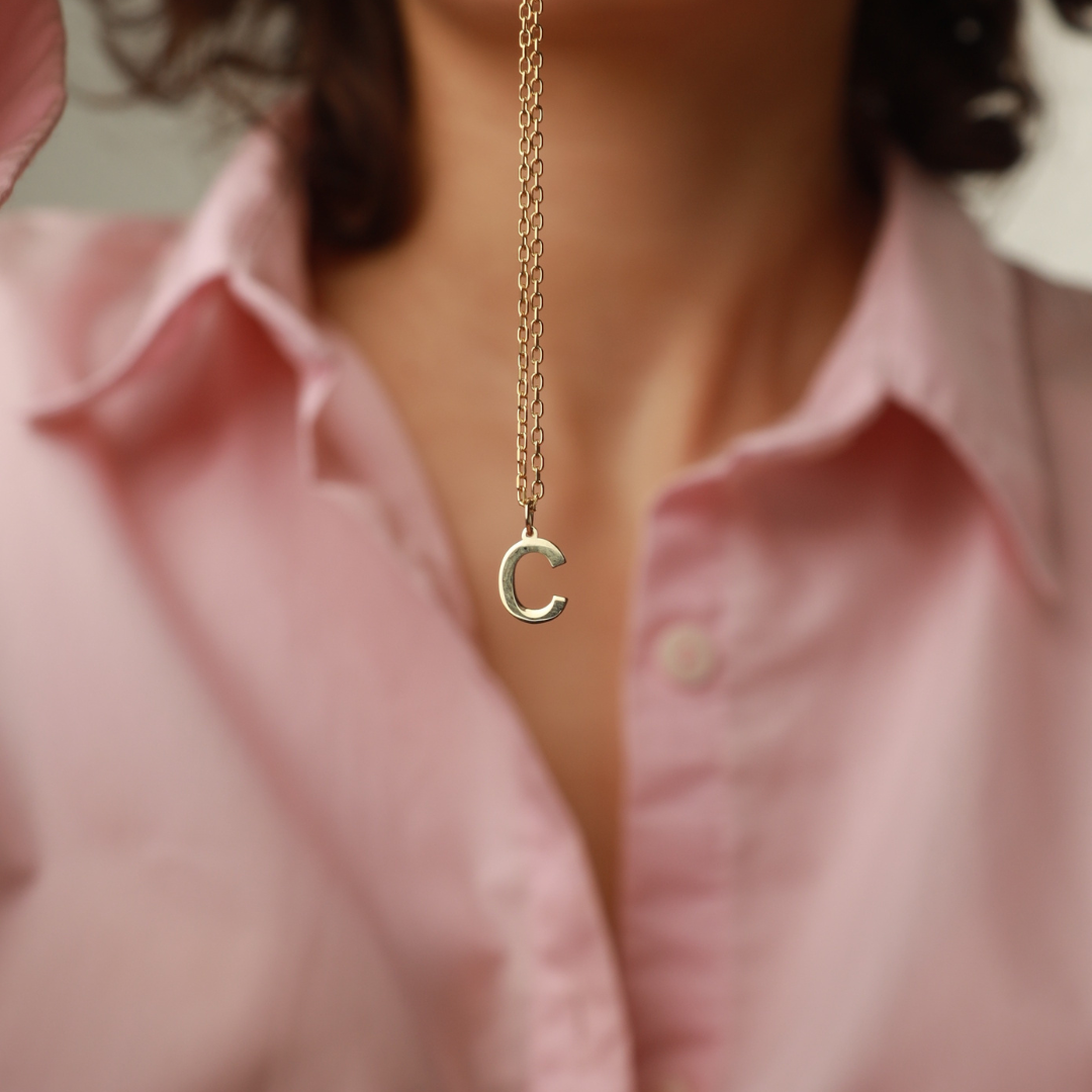 Customized Initial Letter Necklace