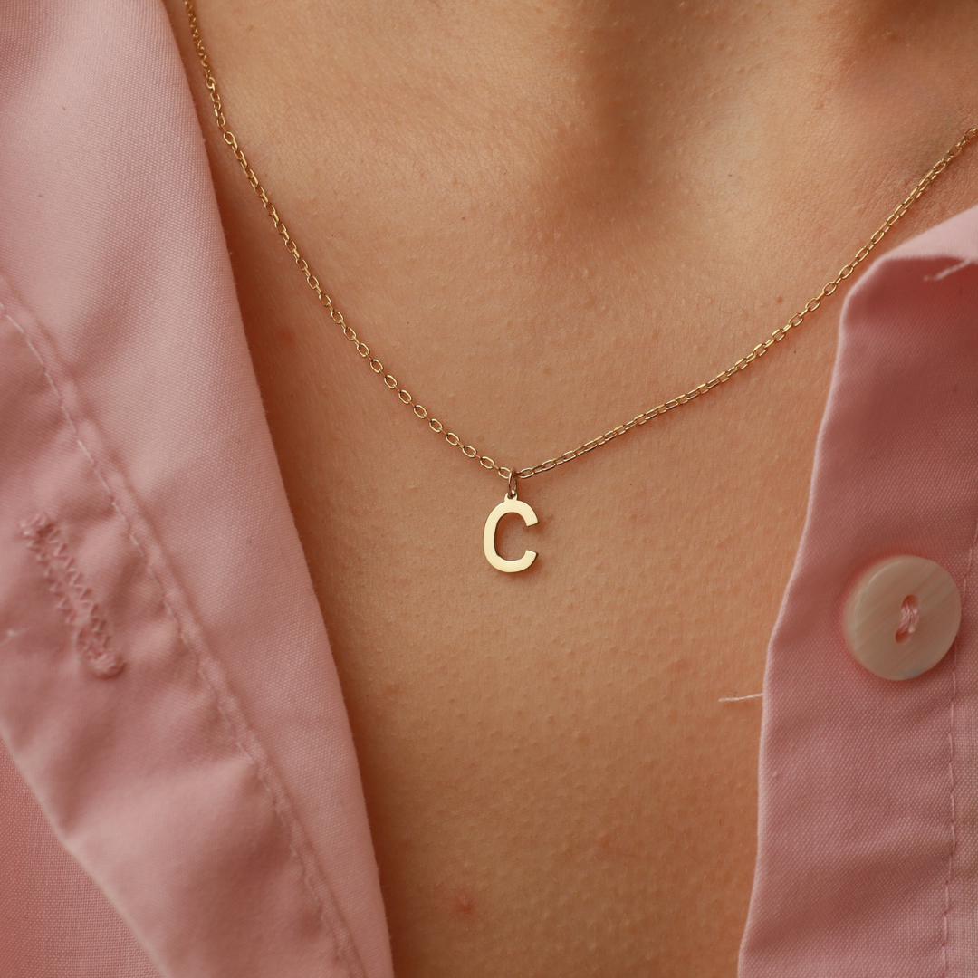 Customized Initial Letter Necklace