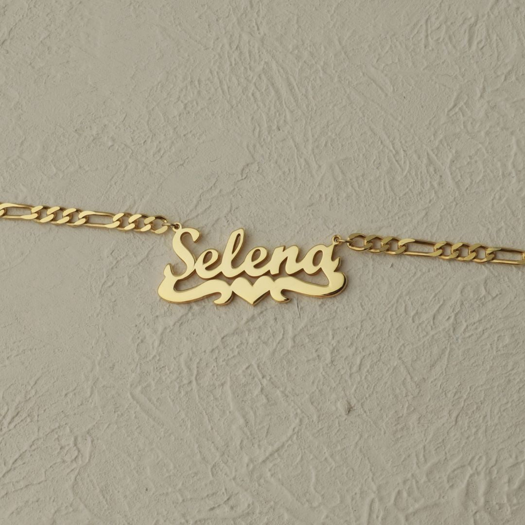 Personalized Name Necklace with Heart Underline