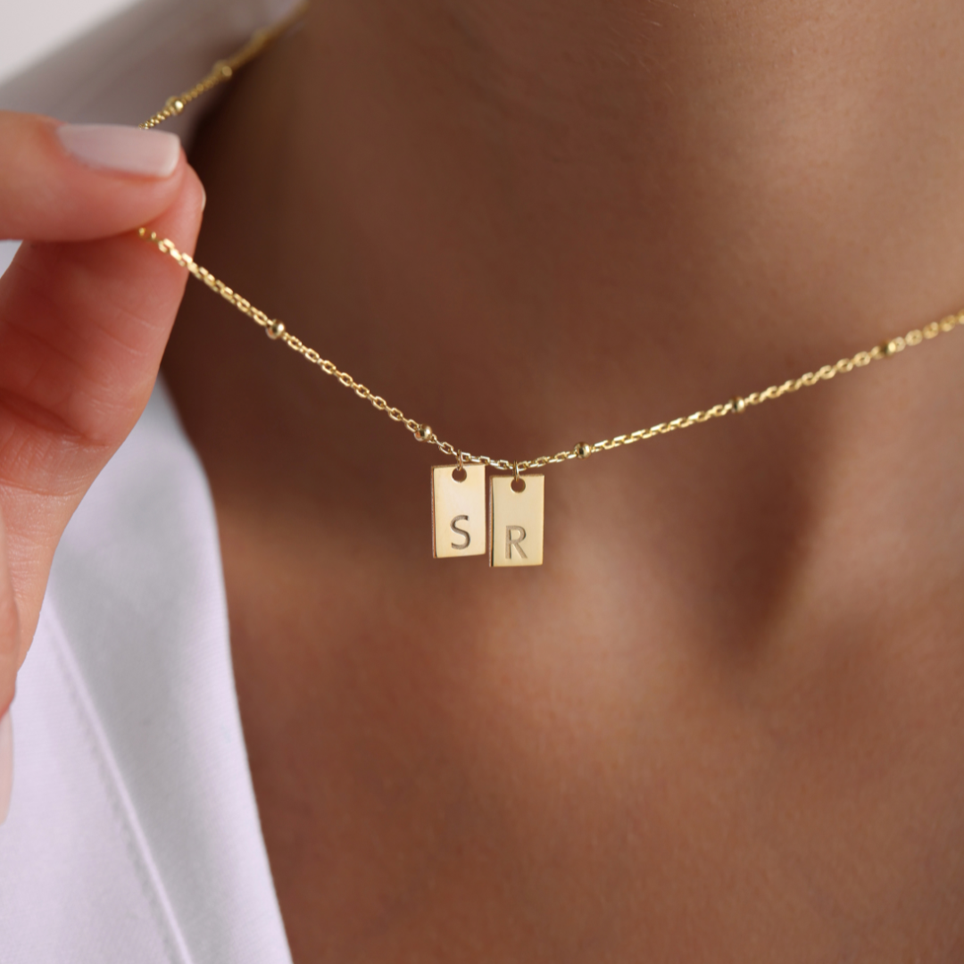 Personalized Initial Tag Necklace