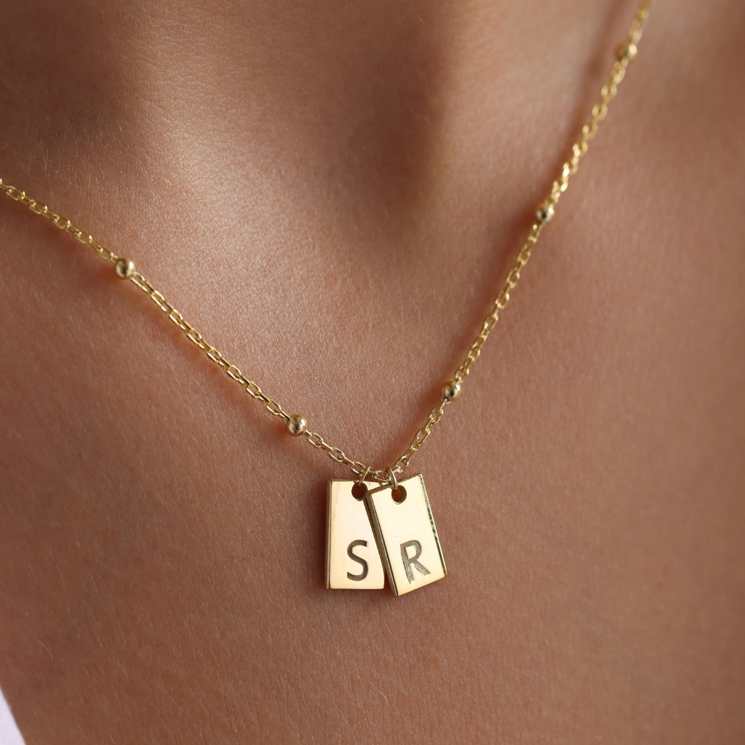 Personalized Initial Tag Necklace