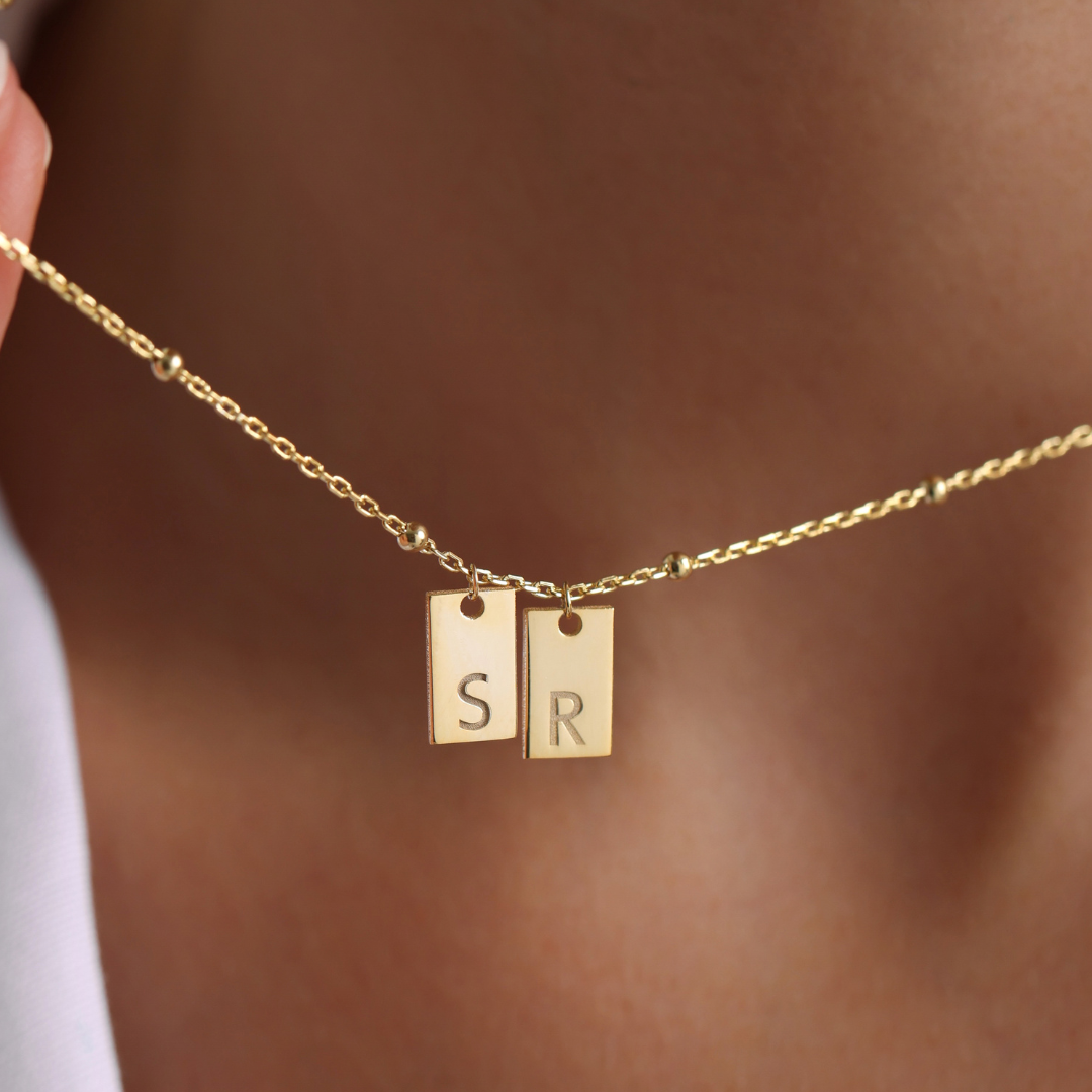 Personalized Initial Tag Necklace