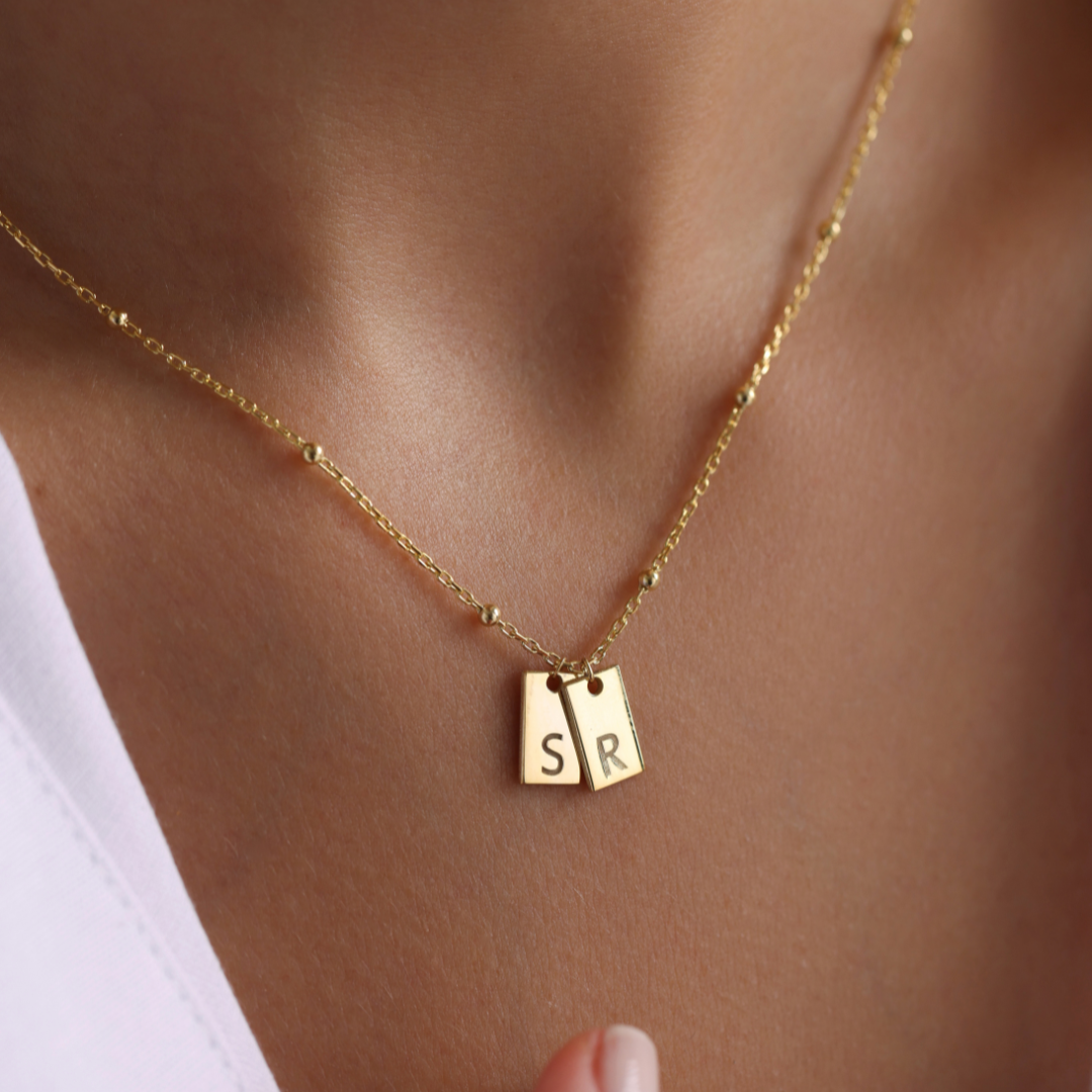 Personalized Initial Tag Necklace