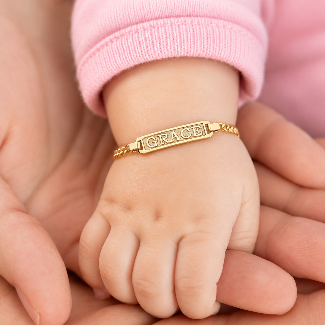 Personalized Baby Name ID Bracelet