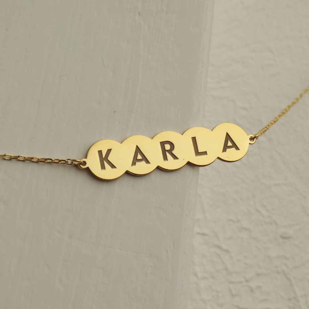 Personalized Bubble Engravable Name ID Bracelet