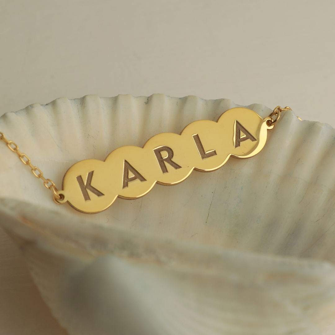 Personalized Bubble Engravable Name ID Bracelet