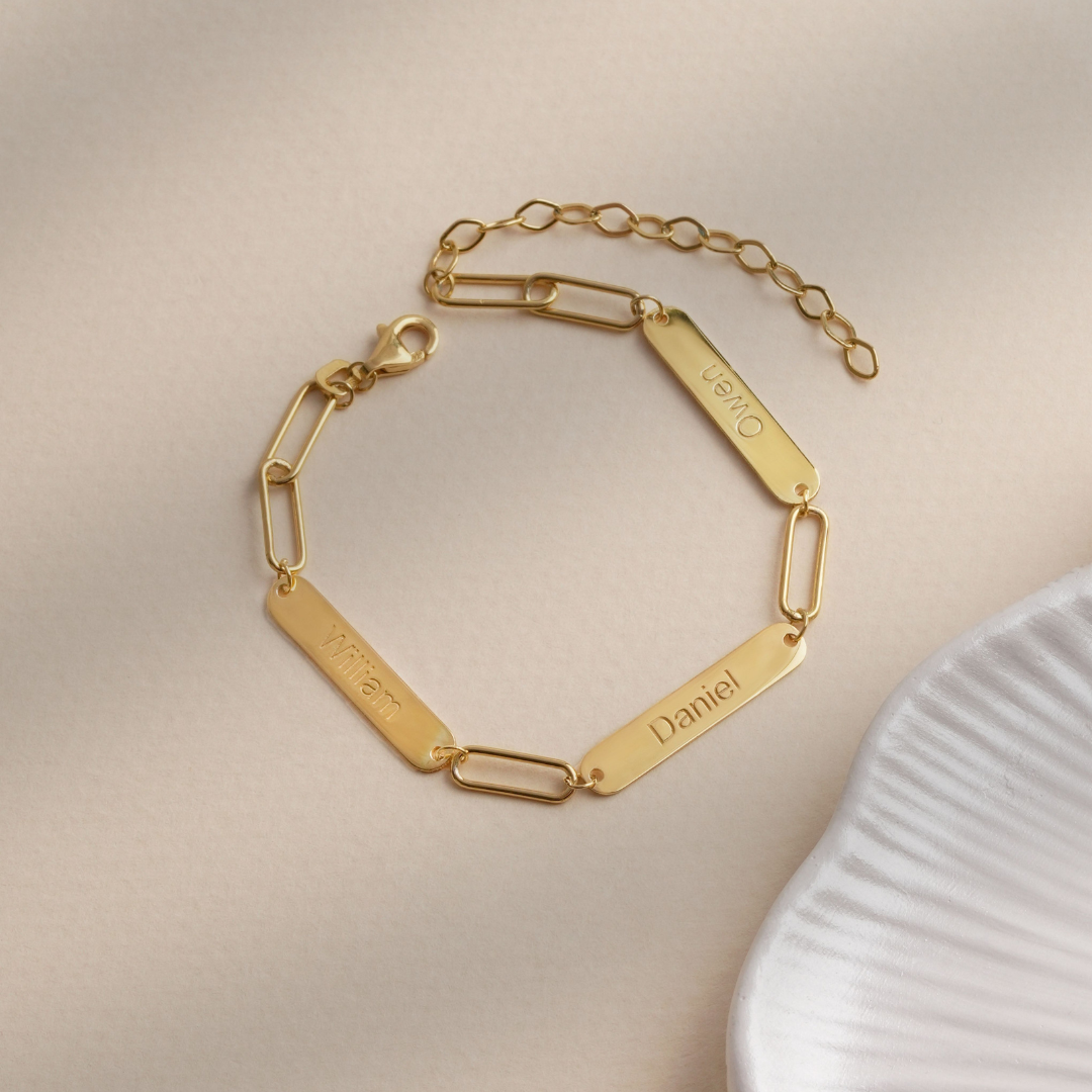 Personalized Engraved Bar Bracelet