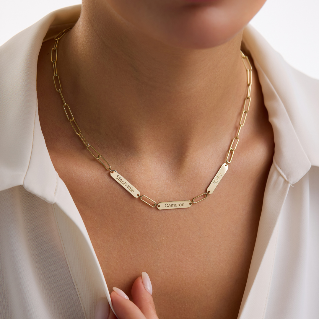 Personalized Engraved Bar Necklace