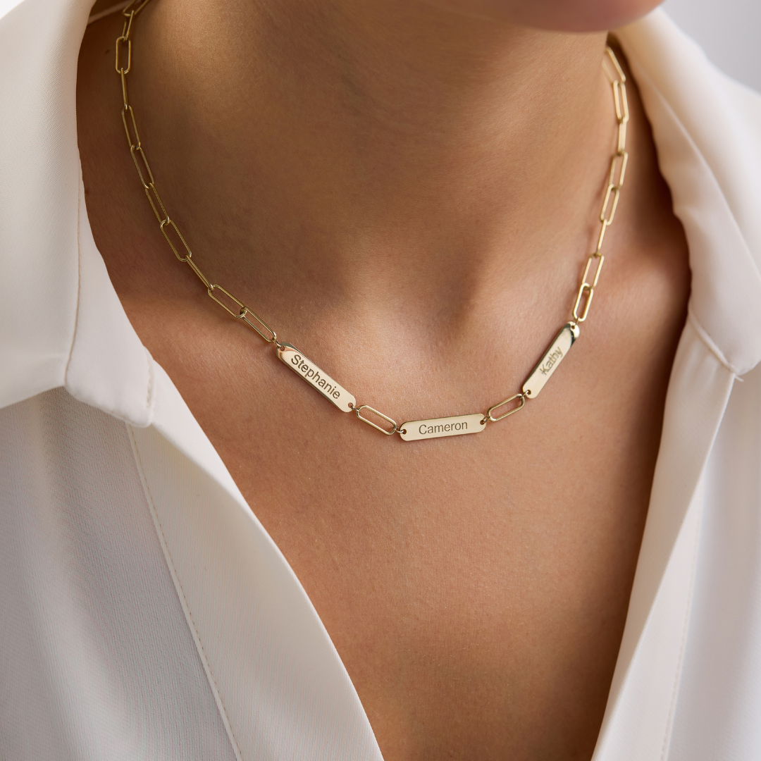 Personalized Engraved Bar Necklace
