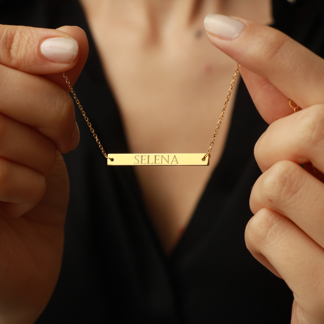 Personalized ID Bar Bracelet for Women