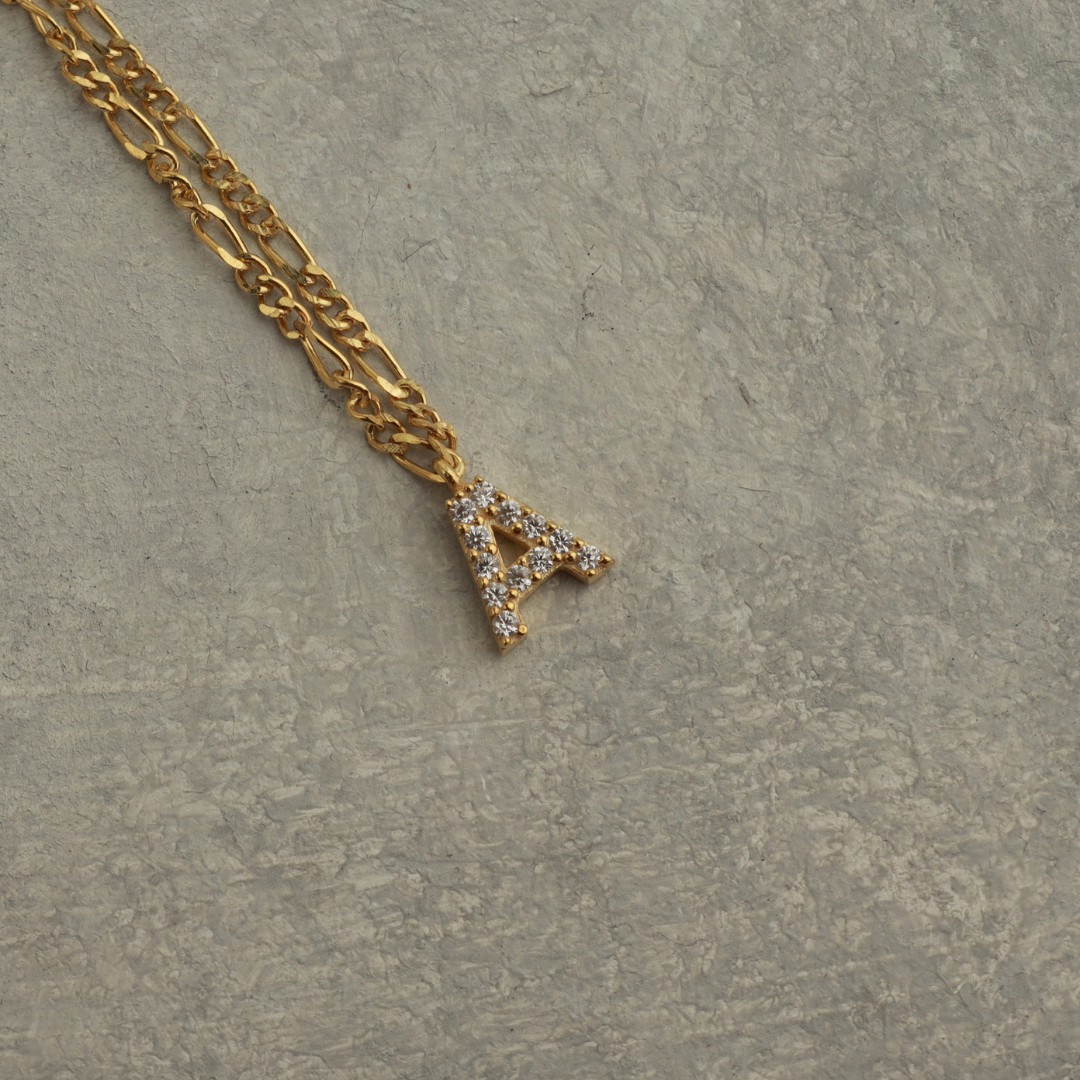 Personalized Initial Anklet with Stones