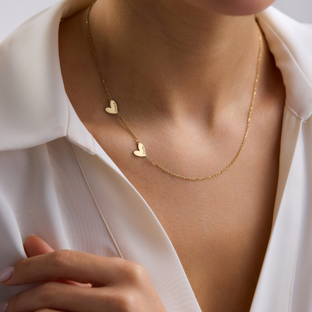 Engraved Family Heart Necklace