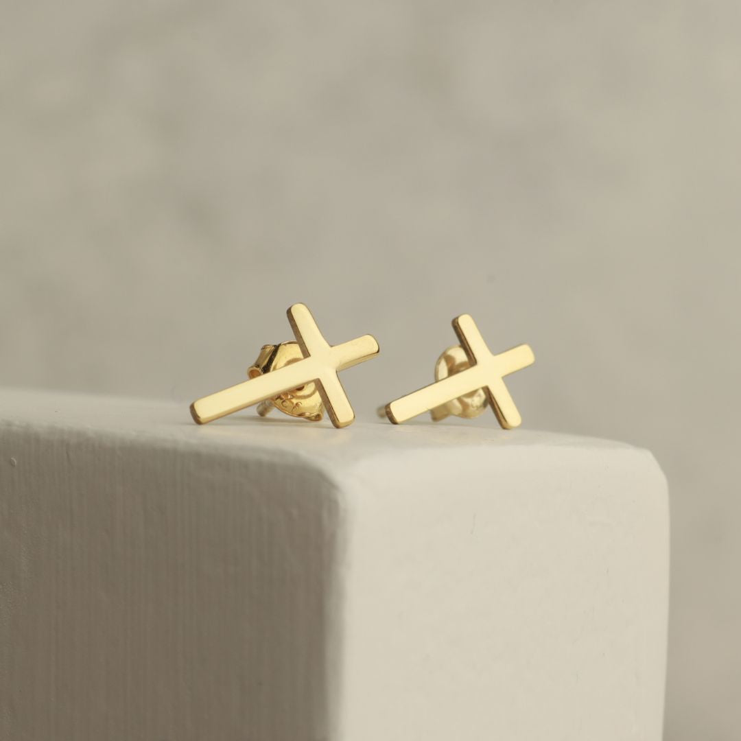 Cross Stud Earrings