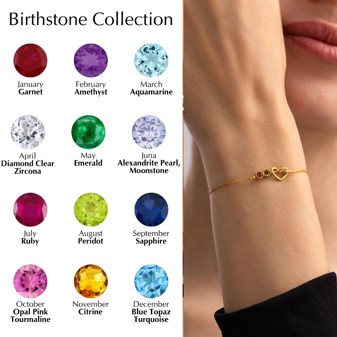 Ties of the Heart Birthstone Bracelet