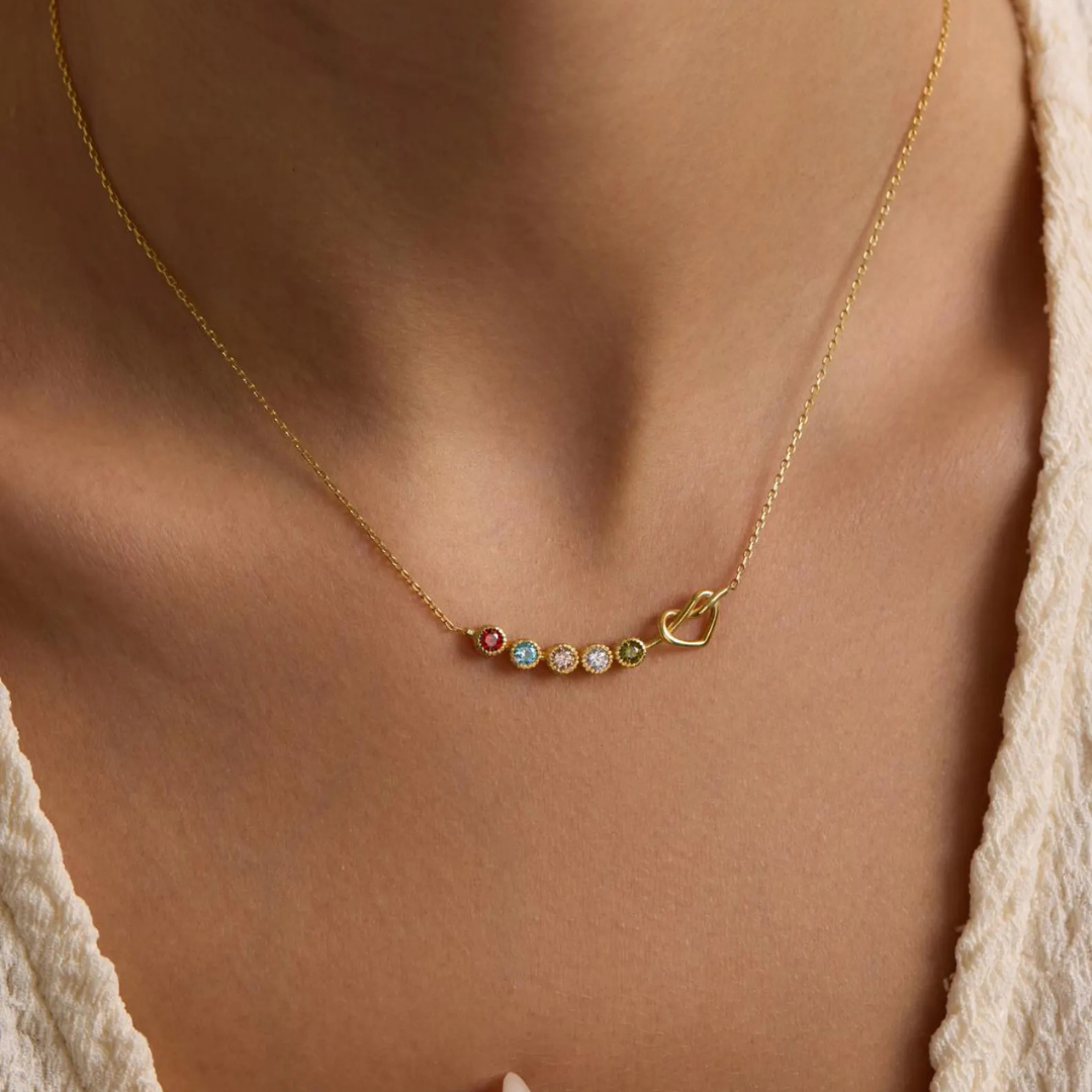 Ties of Heart Birthstone Necklace