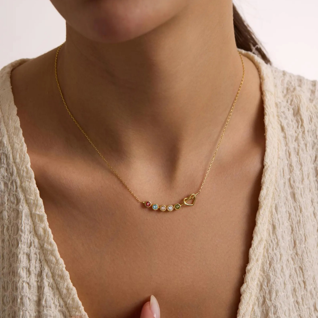 Ties of Heart Birthstone Necklace
