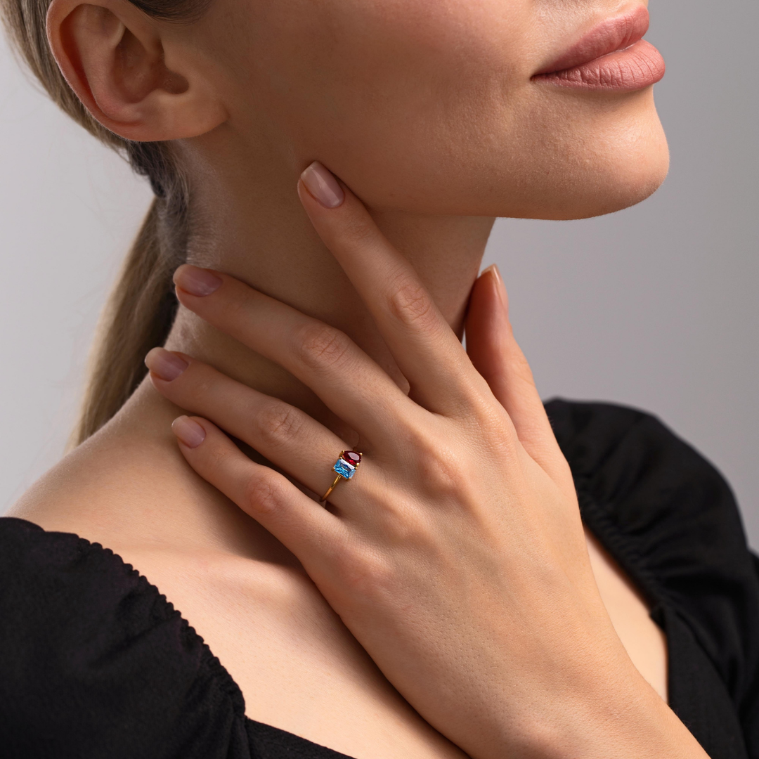 Toi et Moi Personalized Birthstone Ring