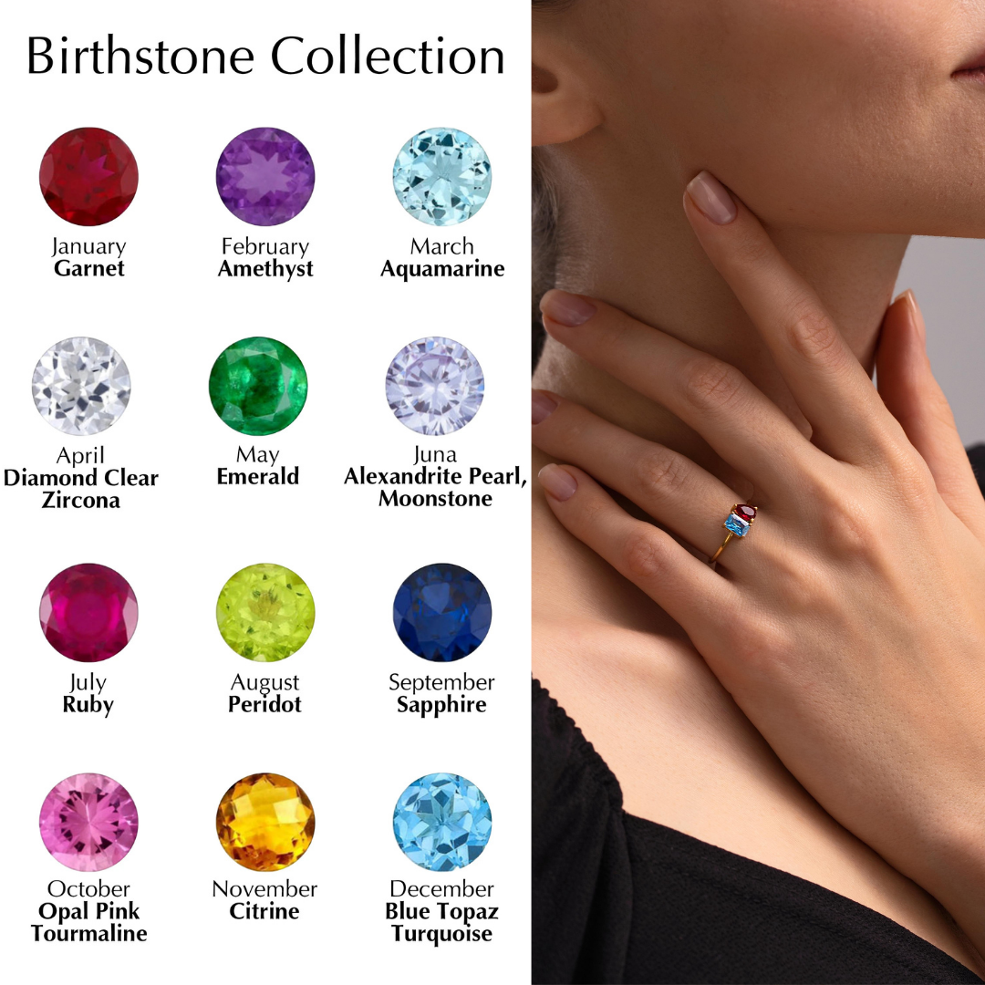Toi et Moi Personalized Birthstone Ring