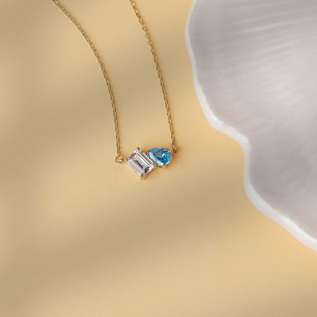 Toi et Moi Birthstone Necklace