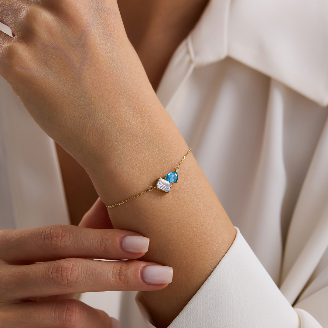 Toi et Moi Birthstone Bracelet