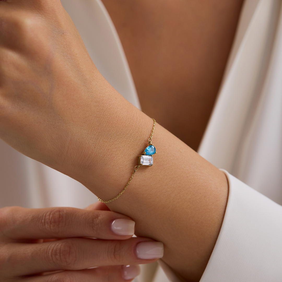 Toi et Moi Birthstone Bracelet