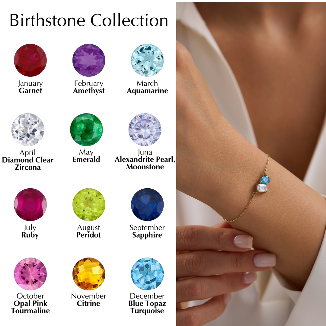 Toi et Moi Birthstone Bracelet