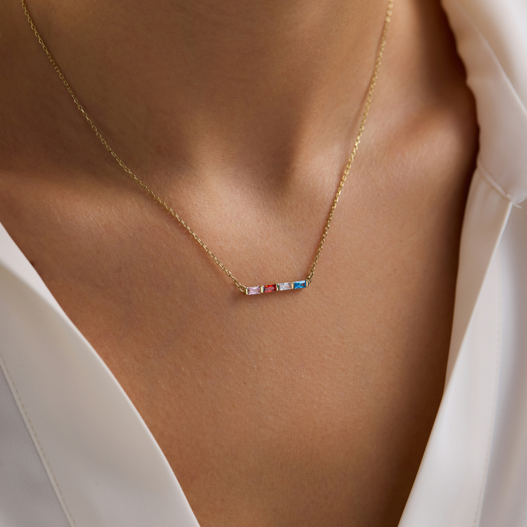 Custom Family Birthstone Necklace