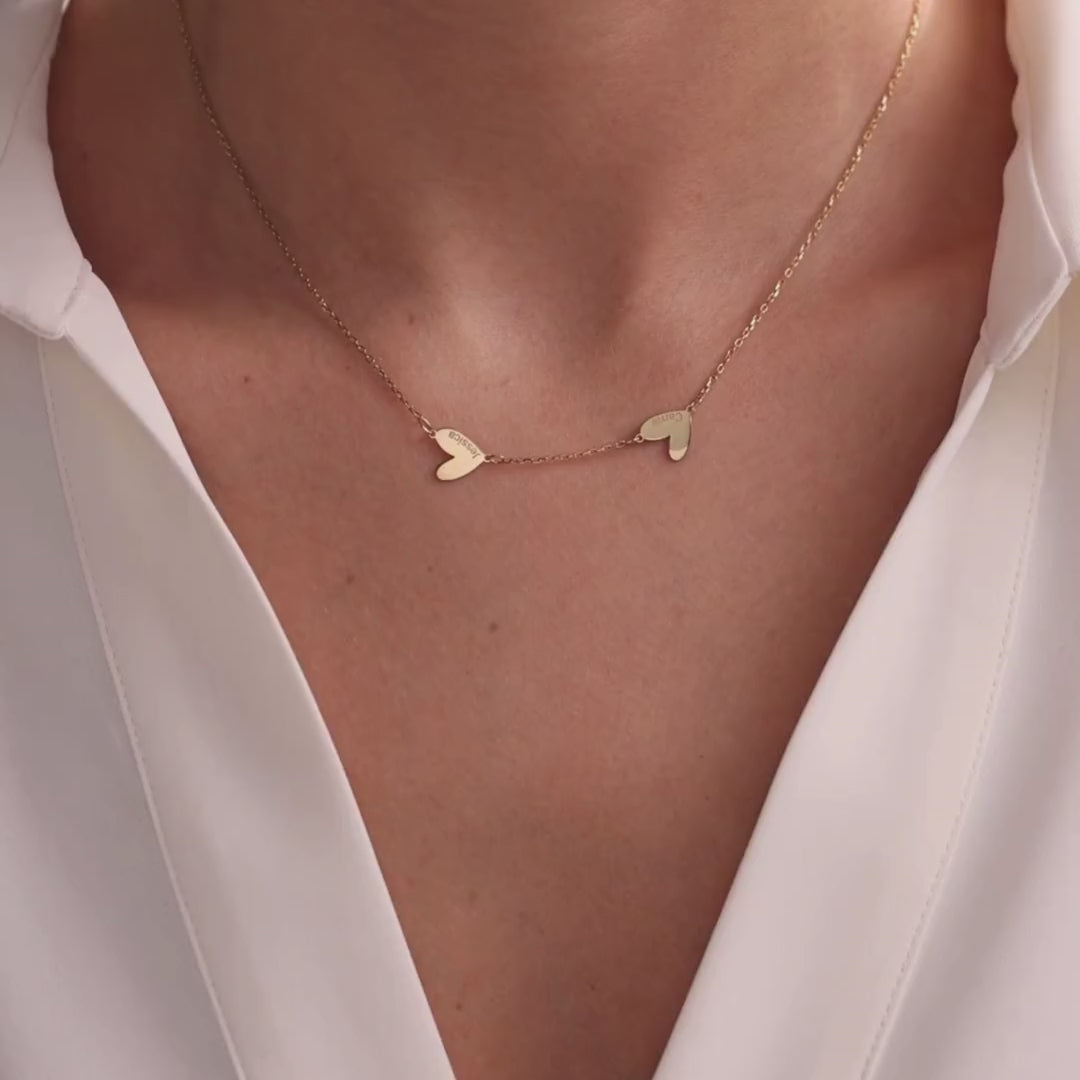 Engraved Family Heart Necklace