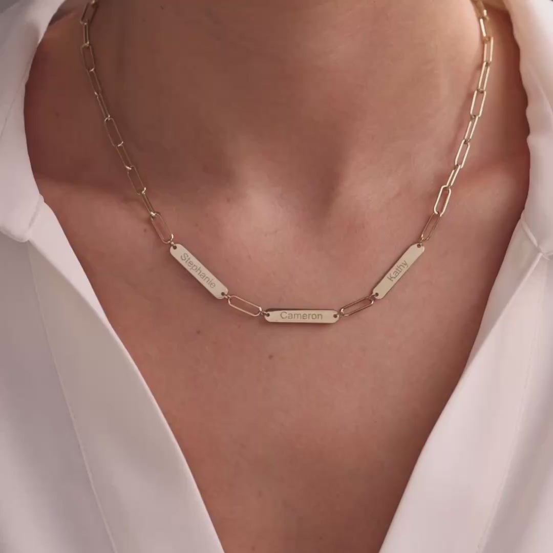 Personalized Engraved Bar Necklace