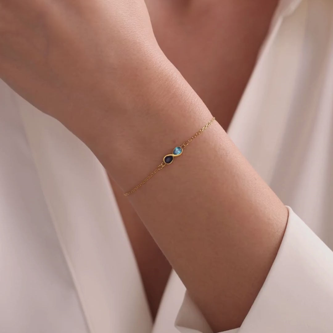 Custom Dual Birthstone Bracelet