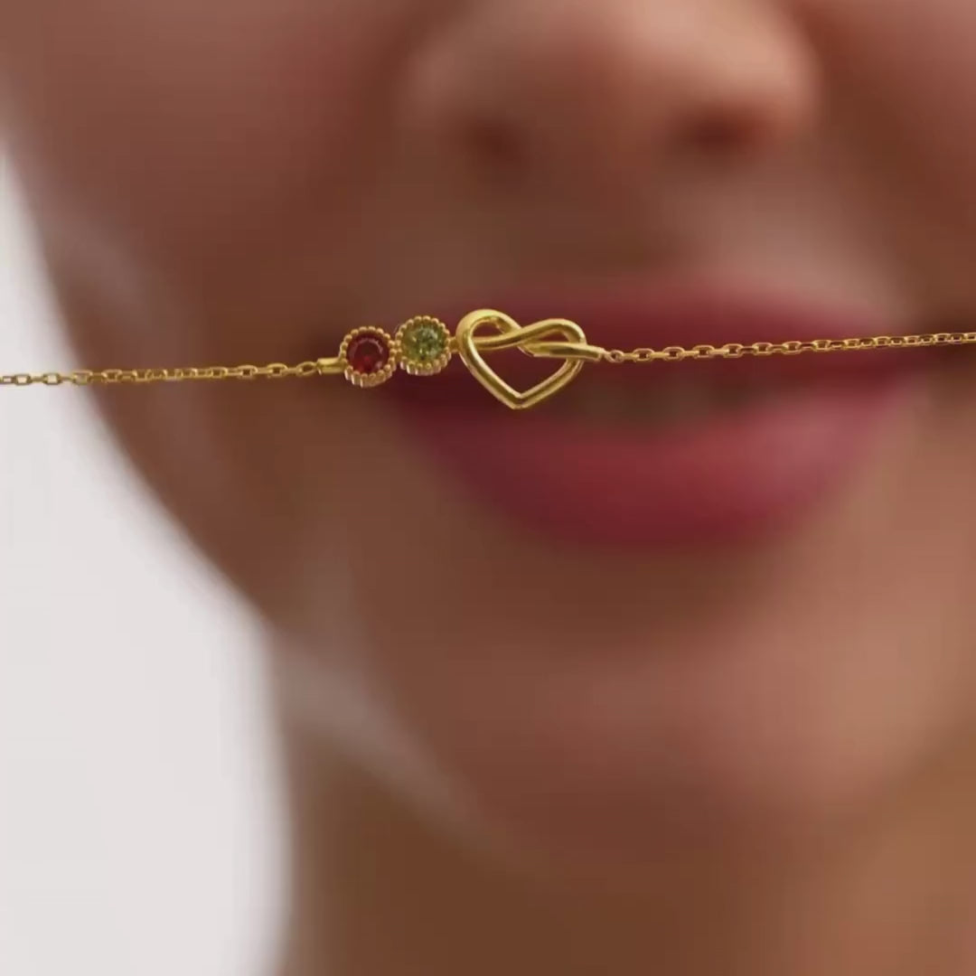 Ties of the Heart Birthstone Bracelet