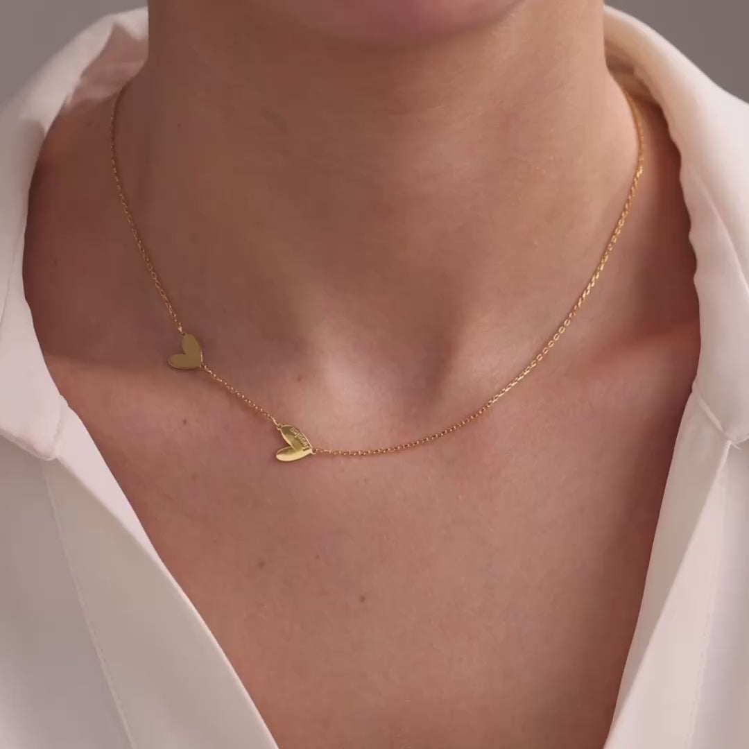 Engraved Family Heart Necklace