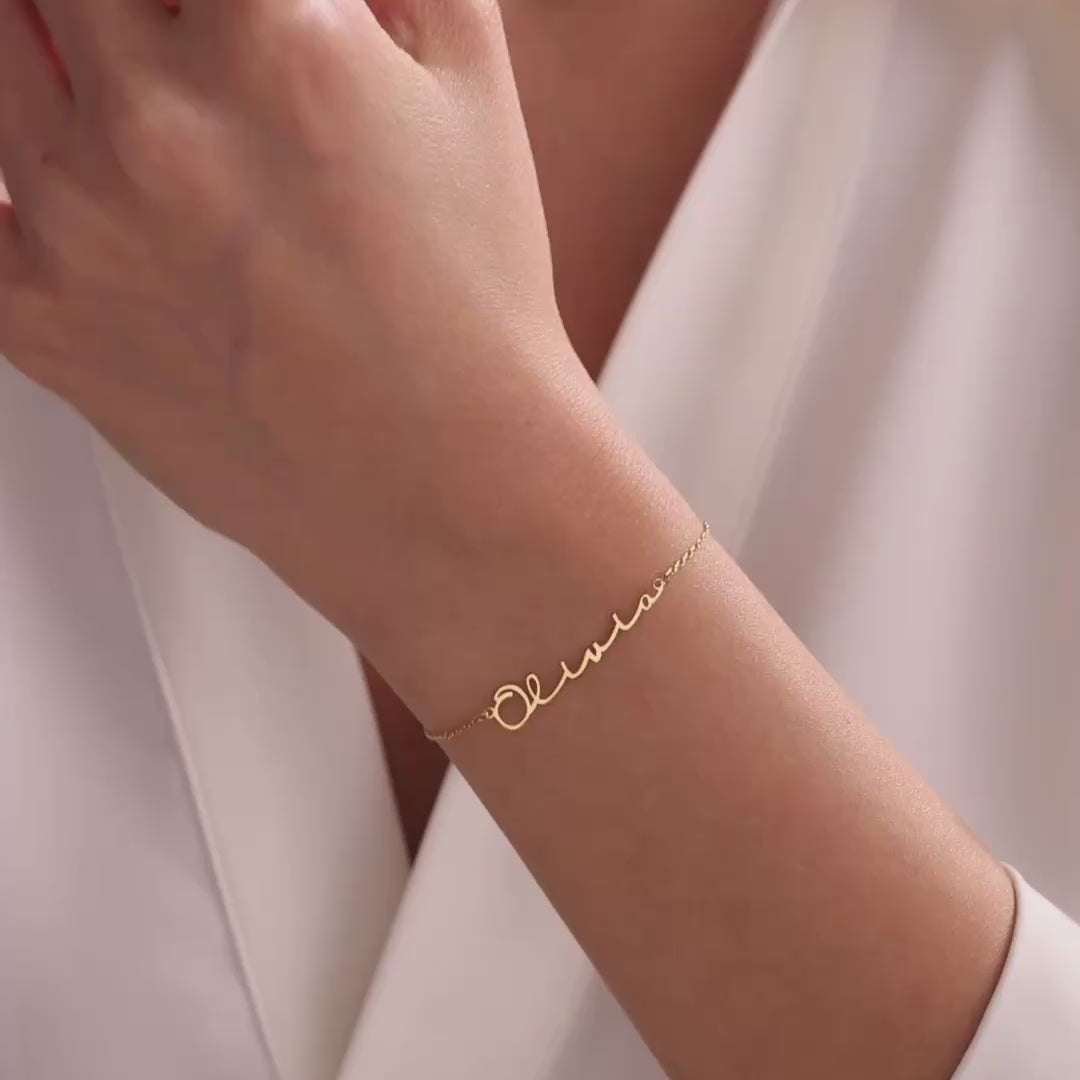 Personalized Signature Name Bracelet